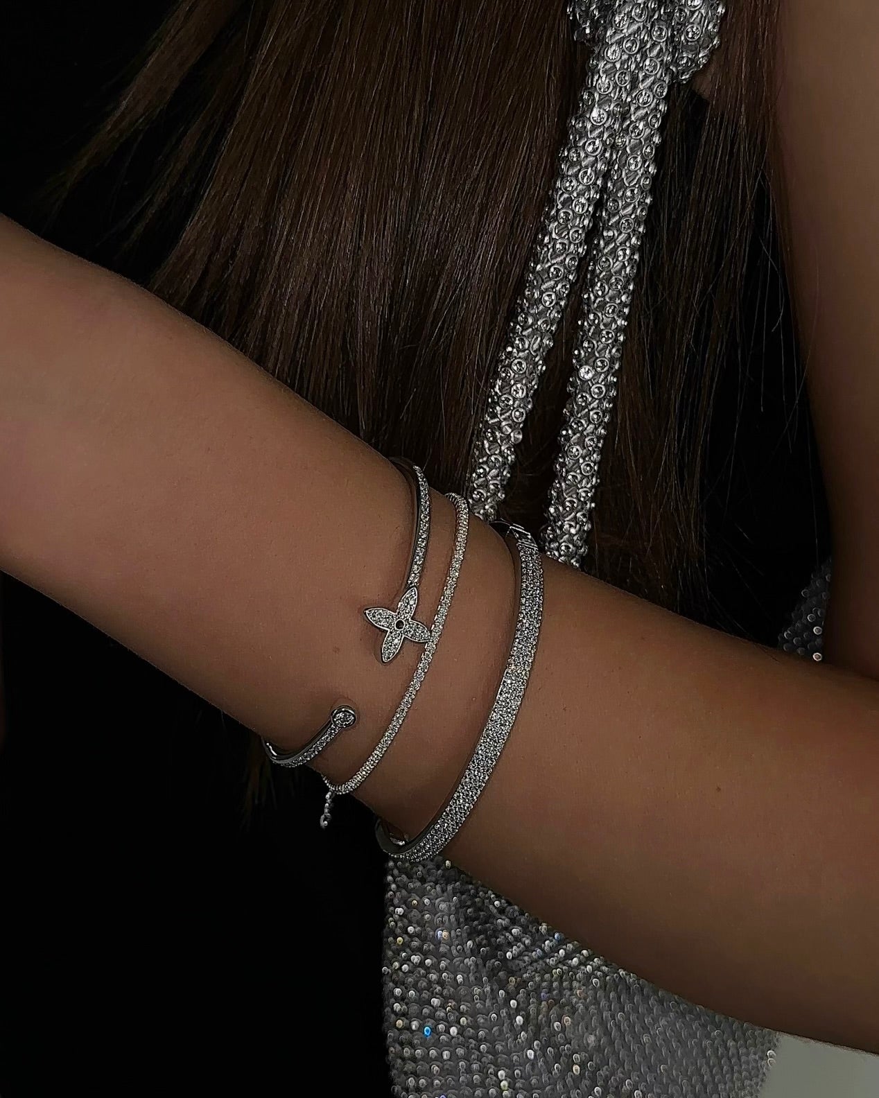Elarosa Tennis Silver Bileklik