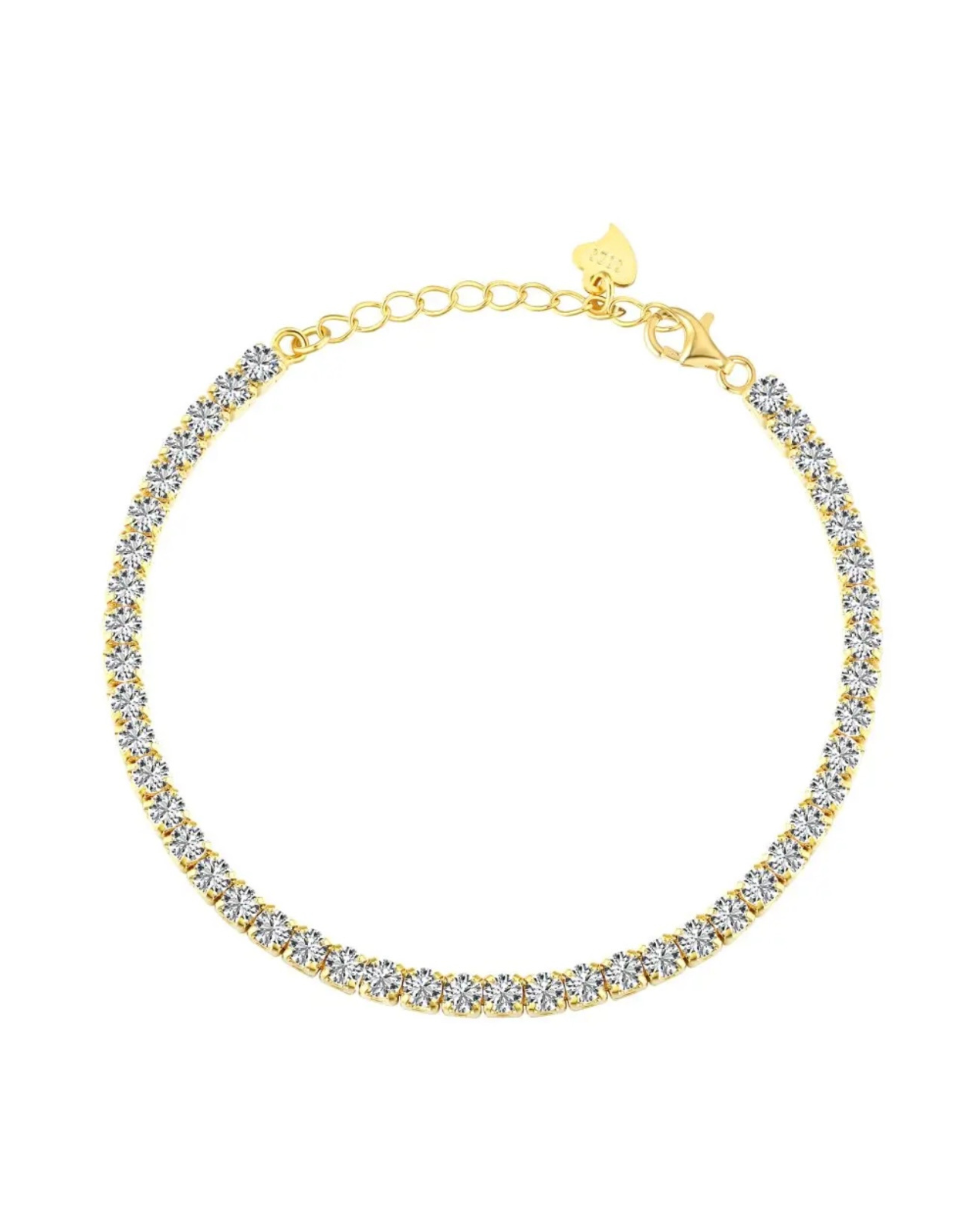 Elarosa Tennis Gold Bileklik