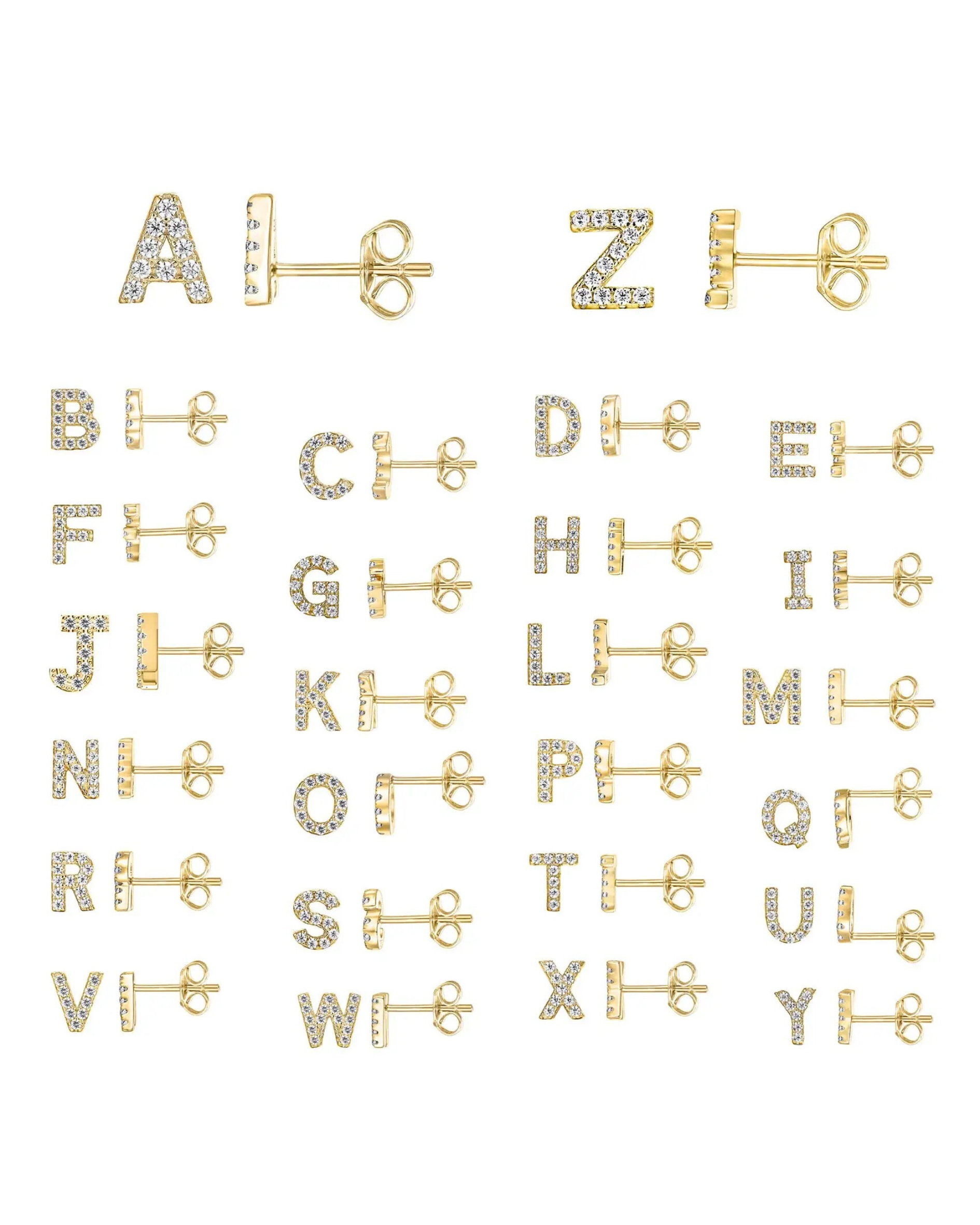 Elarosa Initial Gold Küpe